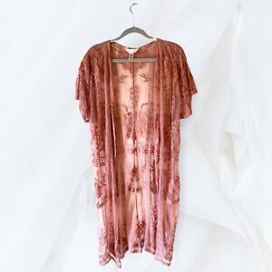 Lauren Conrad Pink Sheer Floor Length Cover Up